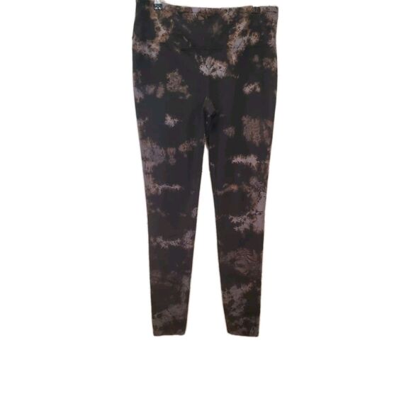 Soft Surroundings Women's Full Length Tie Dye Leggings Size XS Black Brown - Picture 1 of 2